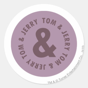 Tom and Jerry Round Logo 7 Classic Round Sticker