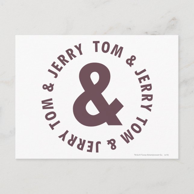 Tom and Jerry Round Logo 8 Postcard (Front)