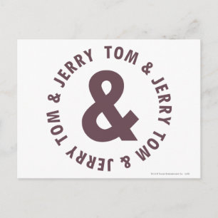 Tom and Jerry Round Logo 8 Postcard