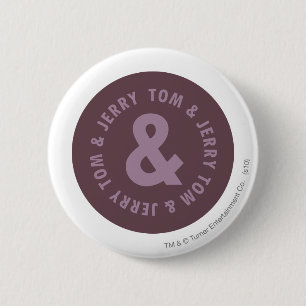 Tom and Jerry Round Logo 9 6 Cm Round Badge