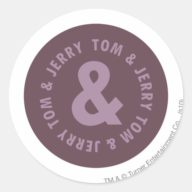 Tom and Jerry Round Logo 9 Classic Round Sticker (Front)