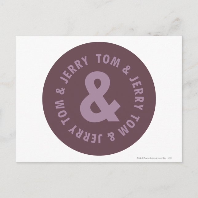 Tom and Jerry Round Logo 9 Postcard (Front)