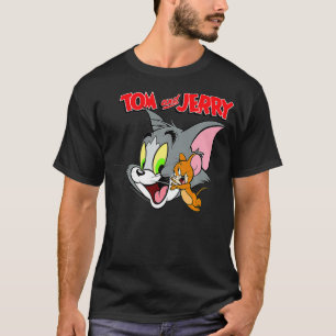 Tom And Jerry Simple Portrait Logo Premium  T-Shirt
