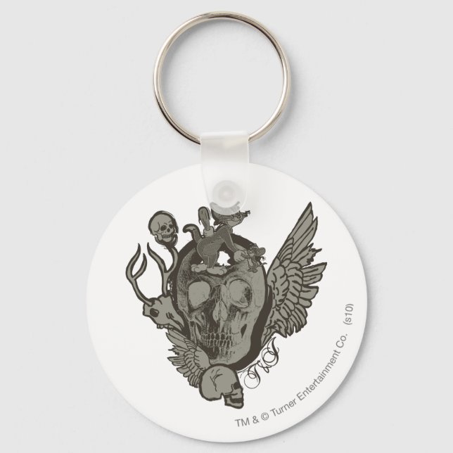 Tom and Jerry Skull Key Ring (Front)
