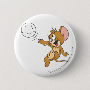 Tom and Jerry Soccer (Football) 1 6 Cm Round Badge