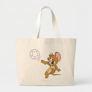 Tom and Jerry Soccer (Football) 1 Large Tote Bag