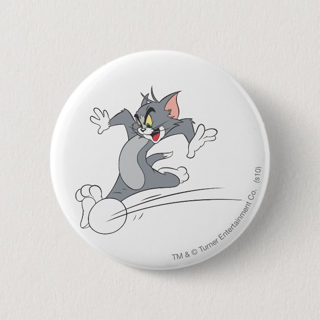 Tom and Jerry Soccer (Football) 3 6 Cm Round Badge (Front)