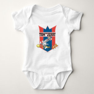Tom and Jerry Soccer (Football) 7 Baby Bodysuit