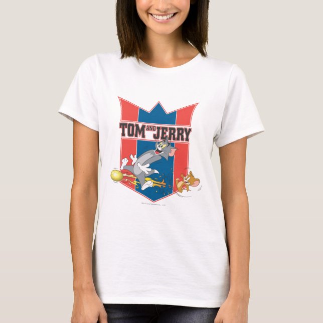 Tom and Jerry Soccer (Football) 7 T-Shirt (Front)
