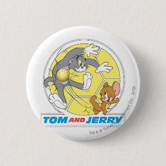 Tom and Jerry Soccer (Football) 8 6 Cm Round Badge