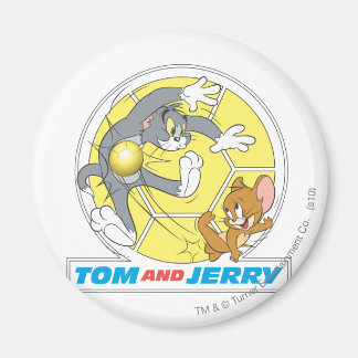 Tom and Jerry Soccer (Football) 8 Magnet