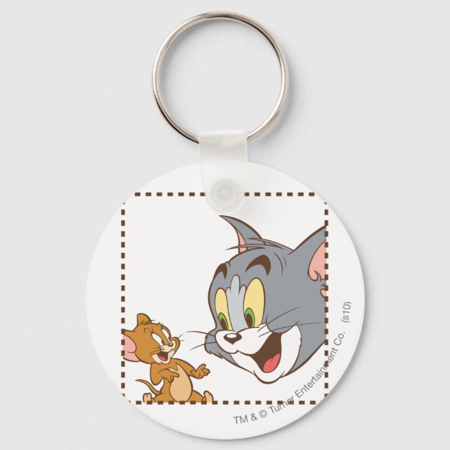 Tom and Jerry Stamp Key Ring (Front)