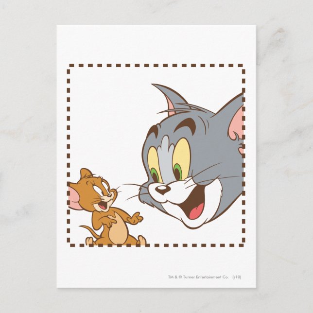 Tom and Jerry Stamp Postcard (Front)