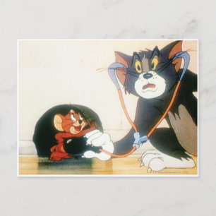Tom And Jerry Stethescope Postcard