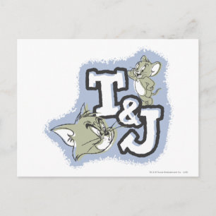 Tom and Jerry T&J Logo Postcard