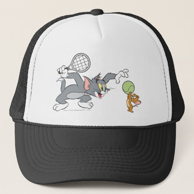 Tom and Jerry Tennis Stars 2 Trucker Hat (Front)