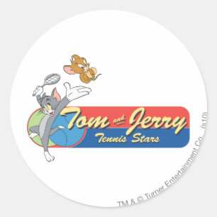 Tom and Jerry Tennis Stars 6 Classic Round Sticker