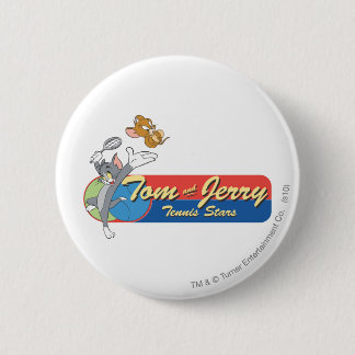 Tom and Jerry Tennis Stars 6 Cm Round Badge