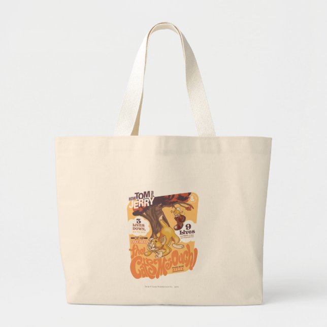 Tom and Jerry The Cats Me-Ouch Large Tote Bag (Front)