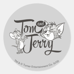 Tom And Jerry   Tom And Jerry Looking Sweet Classic Round Sticker