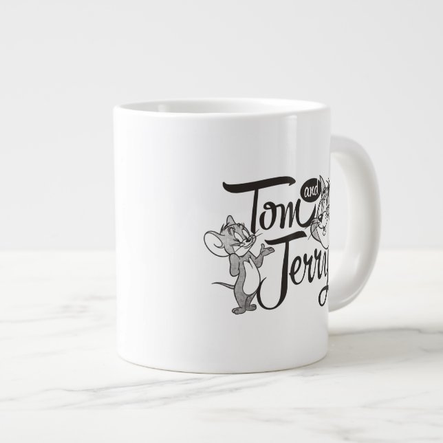 Tom And Jerry | Tom And Jerry Looking Sweet Large Coffee Mug (Front Right)