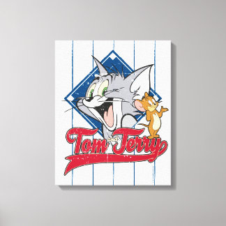 Tom And Jerry | Tom And Jerry On Baseball Diamond Canvas Print