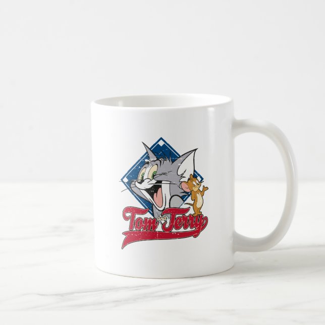 Tom And Jerry | Tom And Jerry On Baseball Diamond Coffee Mug (Right)