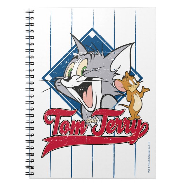 Tom And Jerry | Tom And Jerry On Baseball Diamond Notebook (Front)