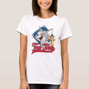 Tom And Jerry Tom And Jerry On Baseball Diamond T-Shirt