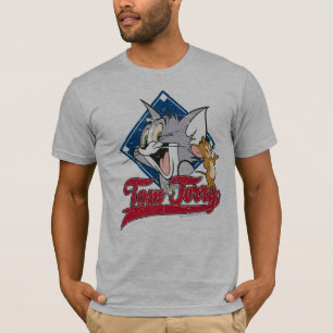 Tom And Jerry Tom And Jerry On Baseball Diamond T-Shirt