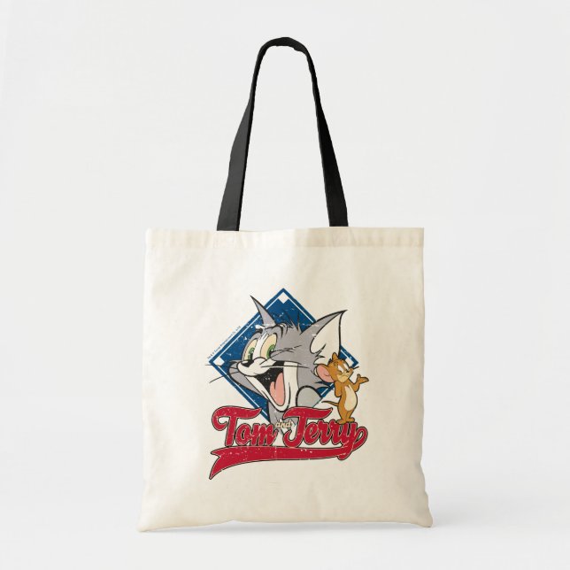 Tom And Jerry | Tom And Jerry On Baseball Diamond Tote Bag (Front)