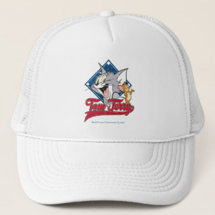 Tom And Jerry Tom And Jerry On Baseball Diamond Trucker Hat