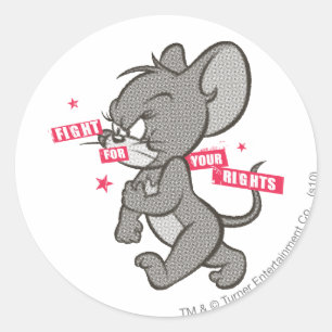 Tom and Jerry Tough Mouse 3 Classic Round Sticker