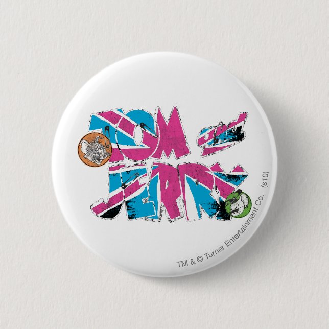 Tom and Jerry UK Overload 6 Cm Round Badge (Front)