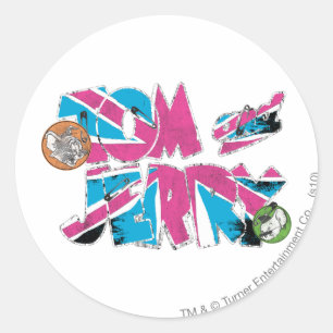 Tom and Jerry UK Overload Classic Round Sticker