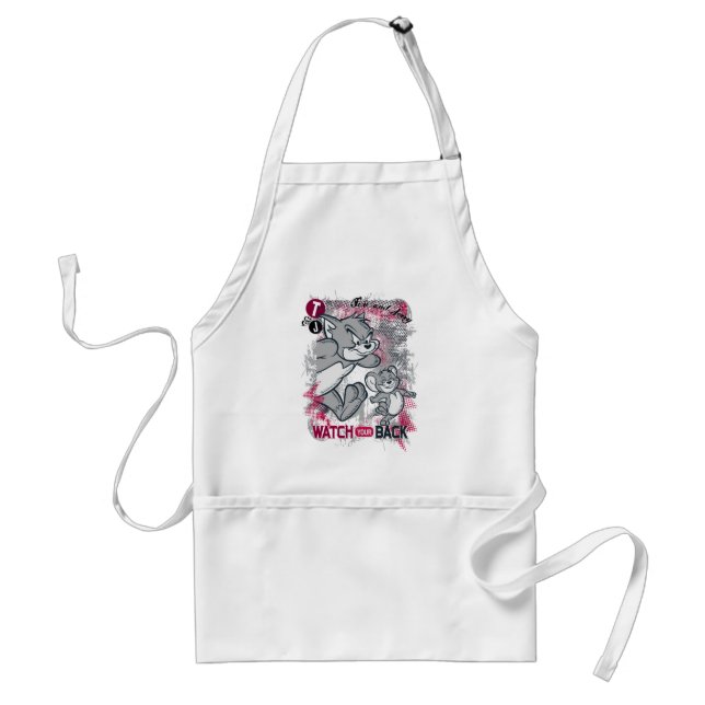 Tom and Jerry Watch Your Back Standard Apron (Front)