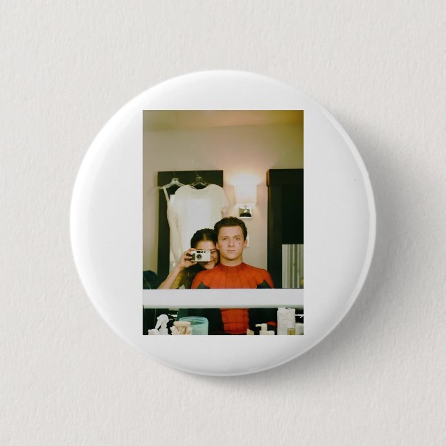 Tom And Zendaya Sticker  6 Cm Round Badge (Front)