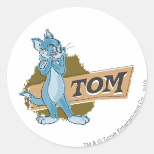 Tom Attitude Logo Classic Round Sticker
