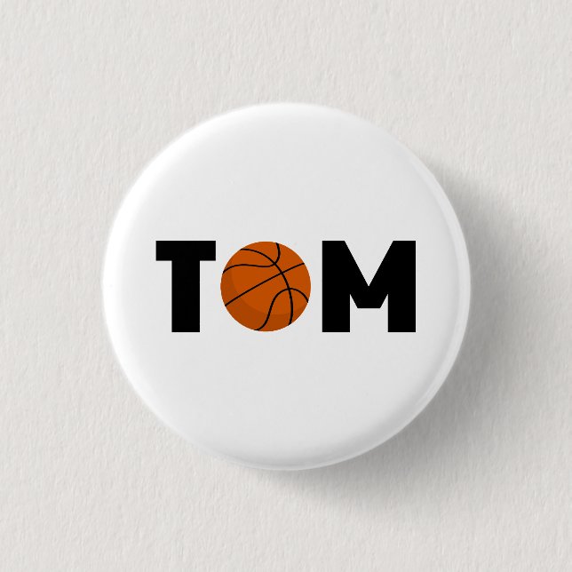 Tom Basketball 3 Cm Round Badge (Front)