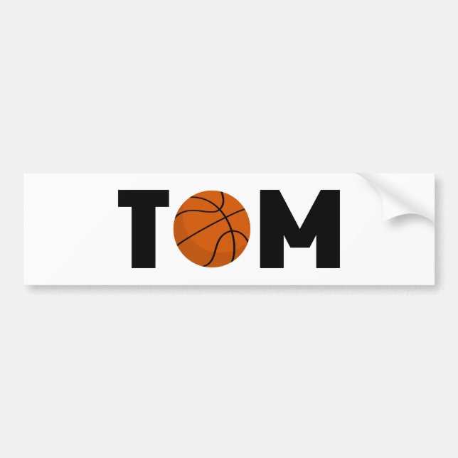 Tom Basketball Bumper Sticker (Front)