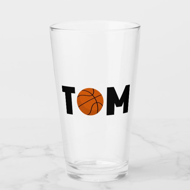Tom Basketball Glass (Front)