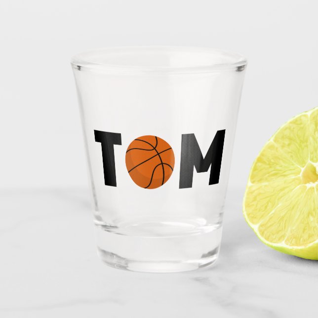 Tom Basketball Shot Glass (Front)