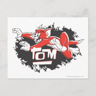 Tom Black and Red Logo Postcard