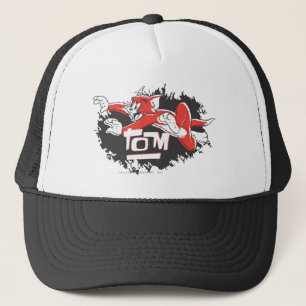 Tom Black and Red Logo Trucker Hat
