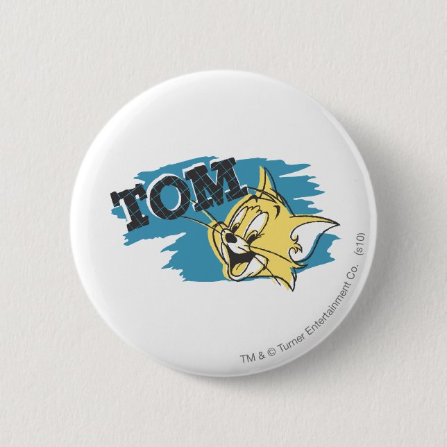Tom Blue and Yellow Logo 6 Cm Round Badge (Front)