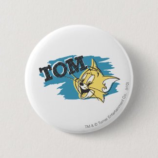 Tom Blue and Yellow Logo 6 Cm Round Badge