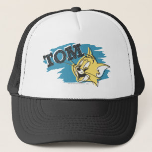 Tom Blue and Yellow Logo Trucker Hat