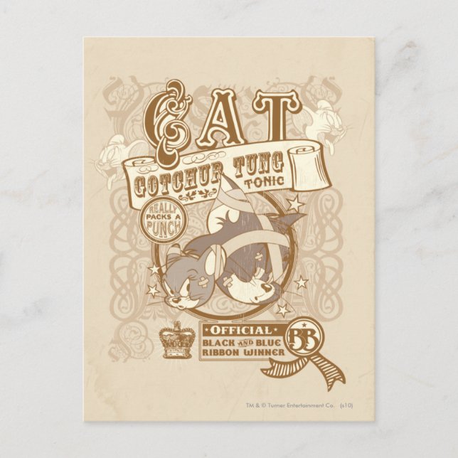 Tom Cat Gotchur Tung Tonic Postcard (Front)