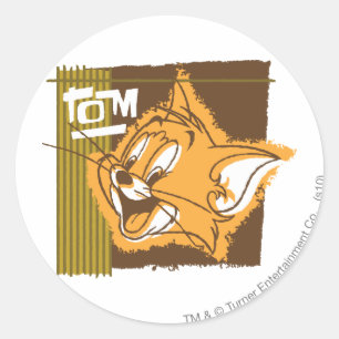 Tom Happy Face Classic Round Sticker