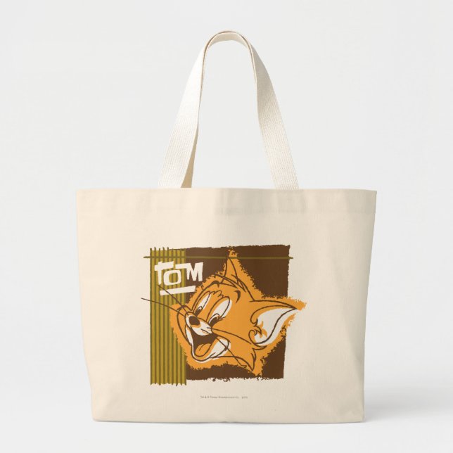 Tom Happy Face Large Tote Bag (Front)
